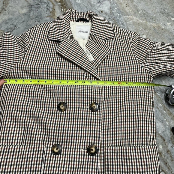 NWT Madewell Fall 2021 Padded Jacket in Plaid Antique Cream size XS NB250 - Picture 9 of 12